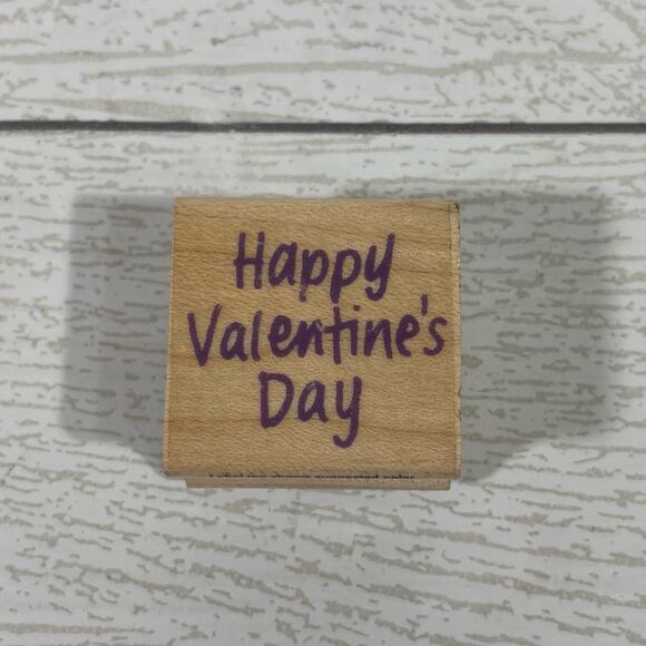 Wood and Rubber Stamp Valentine’s Theme 11 piece set - Picture 12 of 15